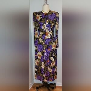 VINTAGE Floral Blazer And Skirt Set